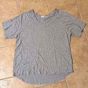 Another Love Heather Gray V-Neck Tee large